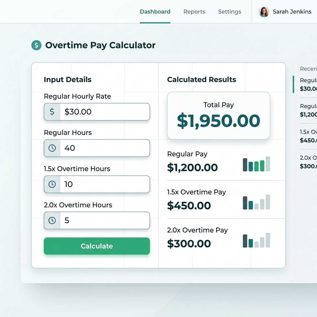 Overtime Calculator Interface