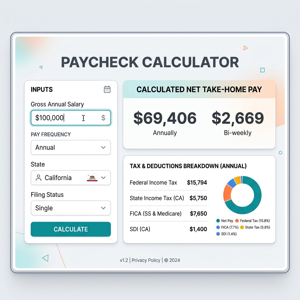 Paycheck Calculator Interface