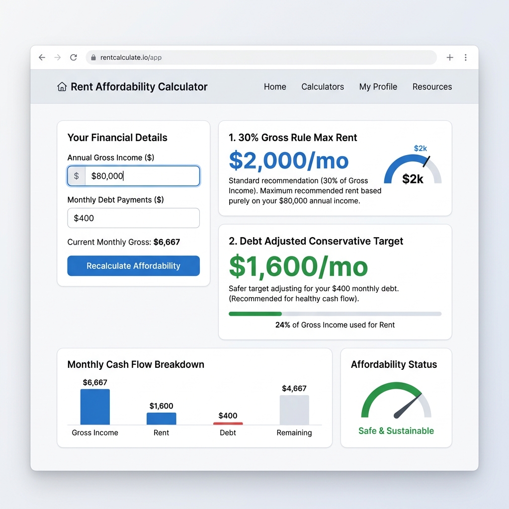 Rent Affordability Calculator Interface