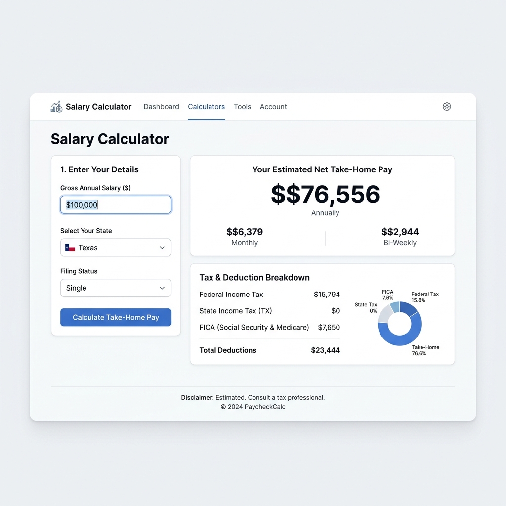 Salary After Tax Calculator Interface