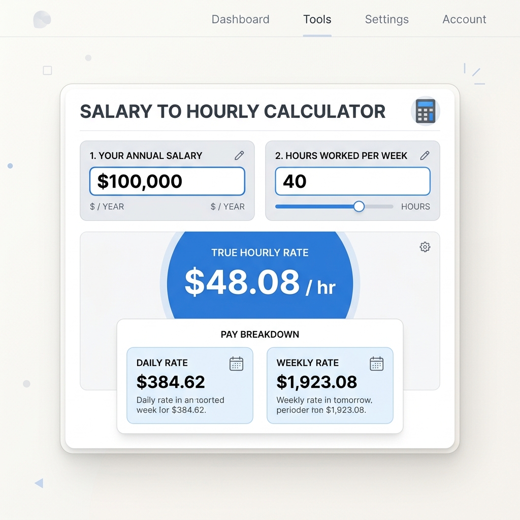 Salary to Hourly Calculator Interface